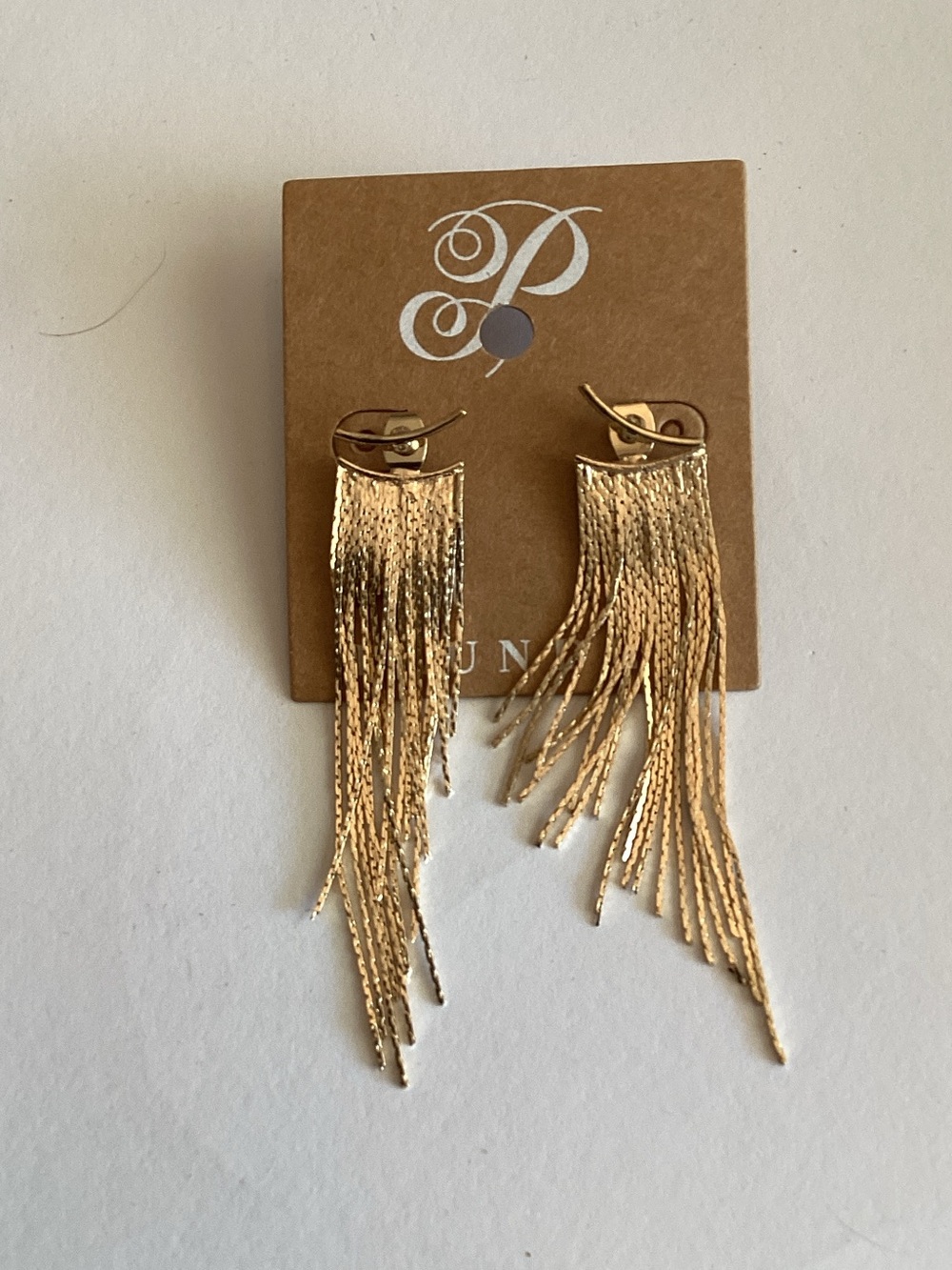 Plunder Gold Fringe Tassel Earrings